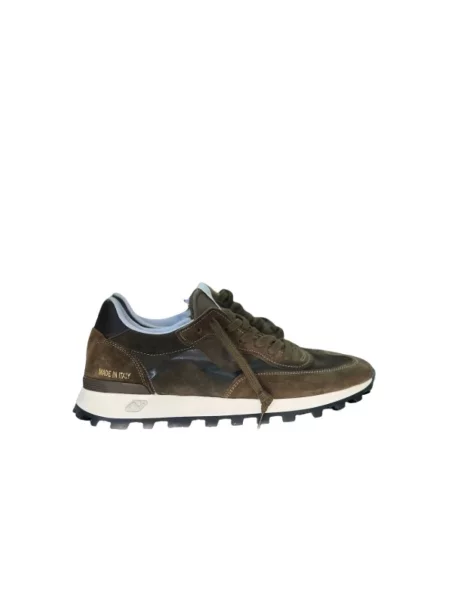 Sneakersy No Map Society skórzane zielone