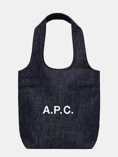 A.P.C. geantă de tote ninon small bleumarin
