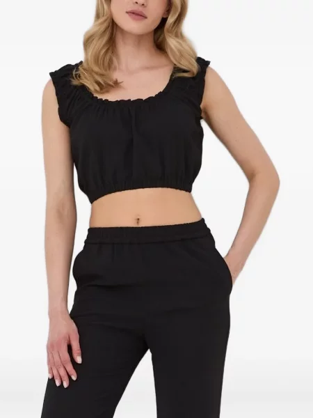 Top The Kooples cu volane negru