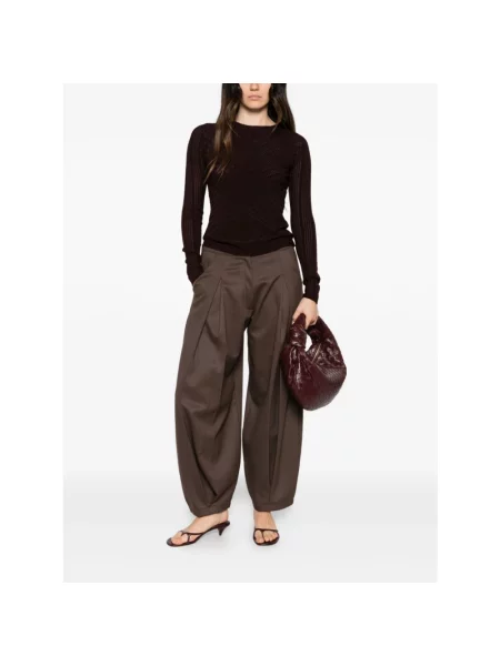 Sweter Twinset brązowy