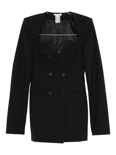 Mała sukienka mini Nensi Dojaka dwurzędowa garniturowa czarna