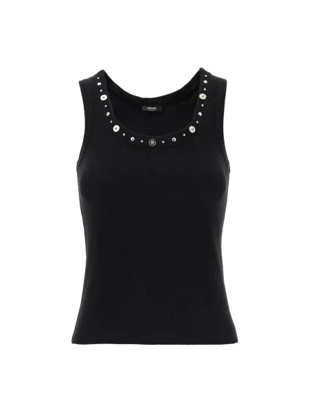 Top Versace na ramiączkach czarny