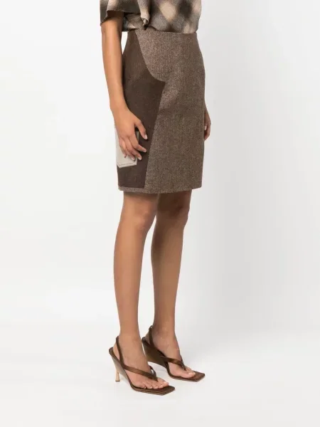 Puzdrová sukňa Moschino hnedá