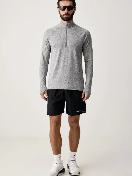Nike športová mikina pánska Stride Dri-FIT sivá