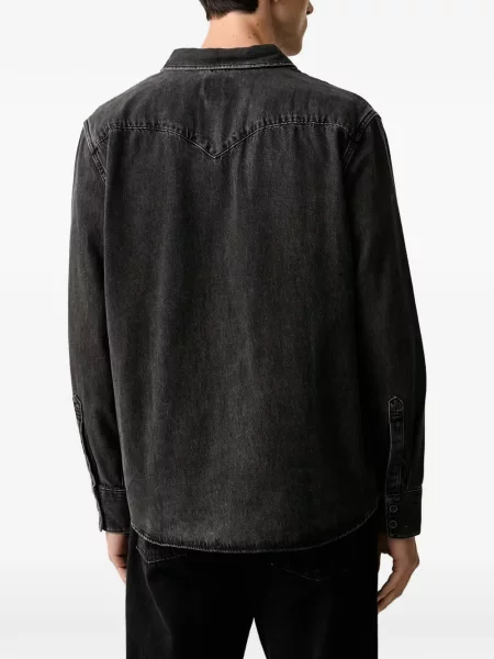 Pantaloni scurți din denim Levi's® din dantelă zdrențuiți cu talie înaltă albastru