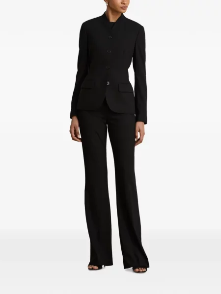 Παντελόνι Lauren Ralph Lauren από κρεπ μαύρο