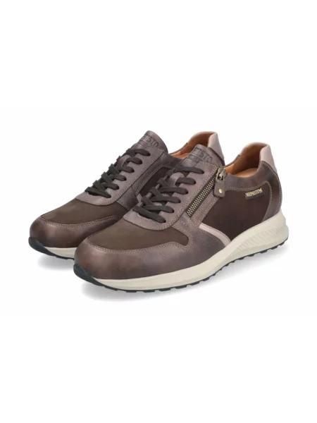 Sneakersy Mephisto skórzane casual brązowe
