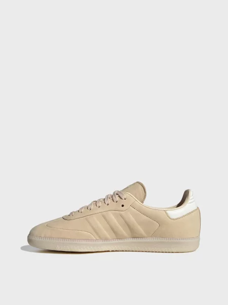 Кожаные кеды Adidas бежевые
