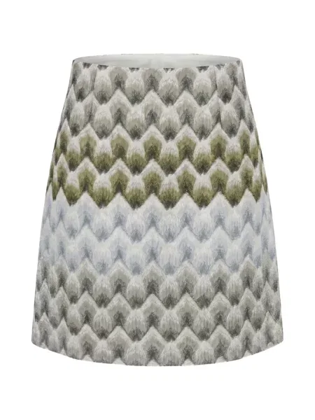 Fusta mini Missoni tricotate în linie A verde