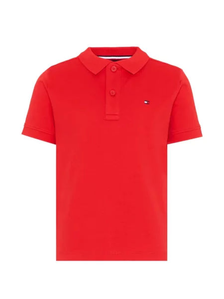 Koszulka polo dziecięca Tommy Hilfiger czerwona