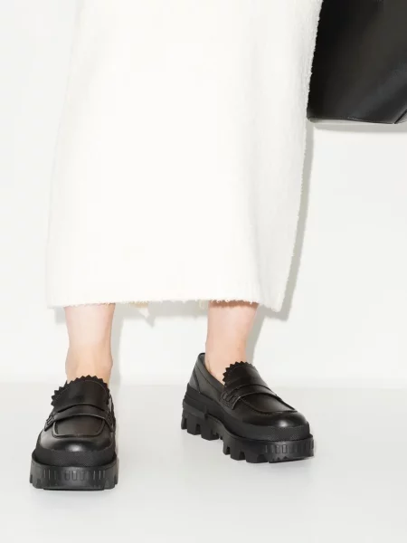 Pantofi loafer Moncler chunky negru