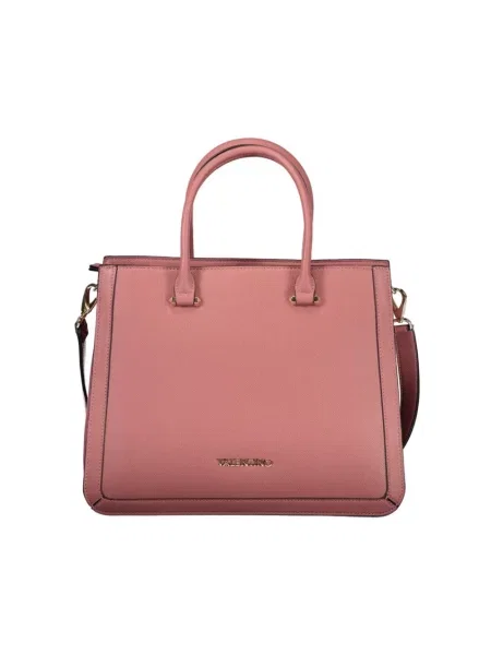 Lniana torebka Valentino Bags różowa