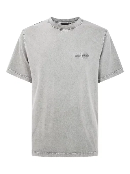 Tricou Daily Paper cu broderie gri