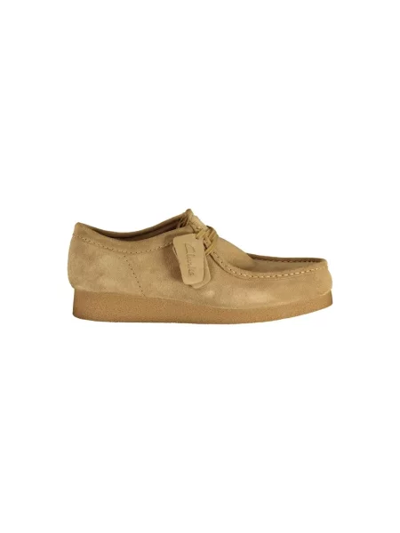 Półbuty Clarks zamszowe beżowe