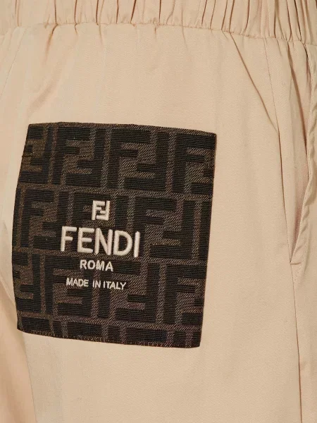Fendi Spodnie beige beżowe