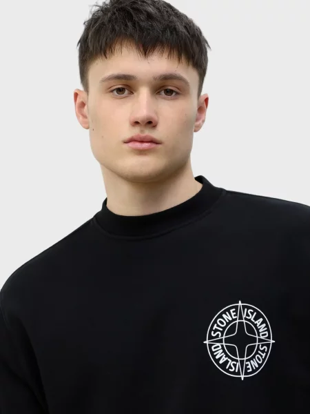 Свитшот Stone Island с камнями черный