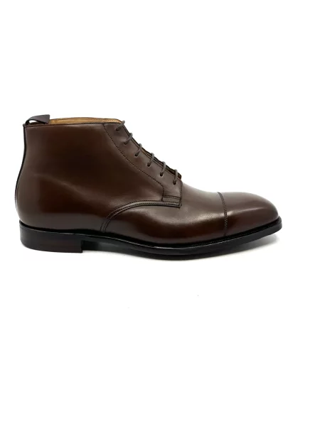 Botki Crockett & Jones sznurowane skórzane brązowe