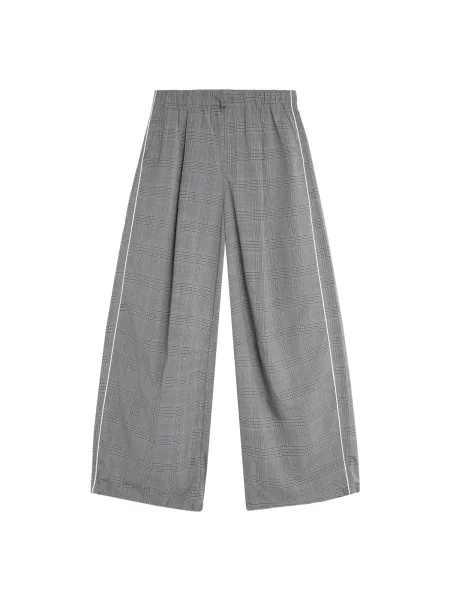 Bershka Pantaloni cutați gri / negru alb