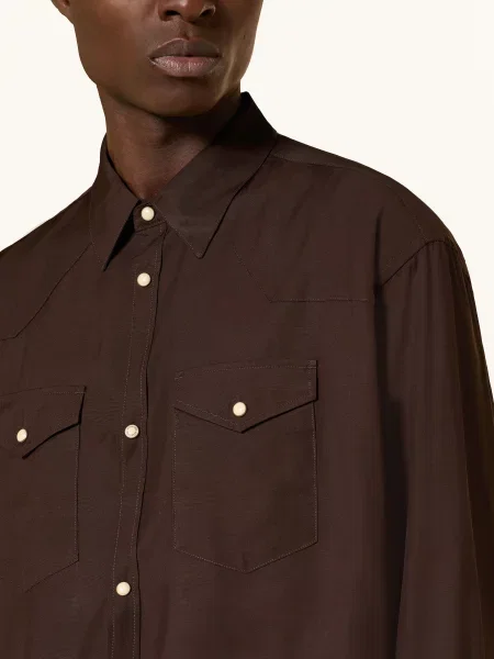 Allsaints Koszula Pickett Oversized Fit braun brązowa