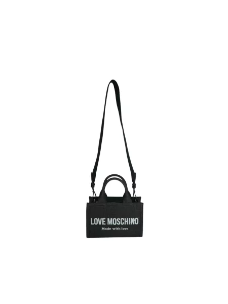 Shopperka Love Moschino skórzana czarna