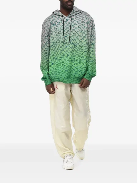 Pantaloni Off-white cu imagine alergare alb