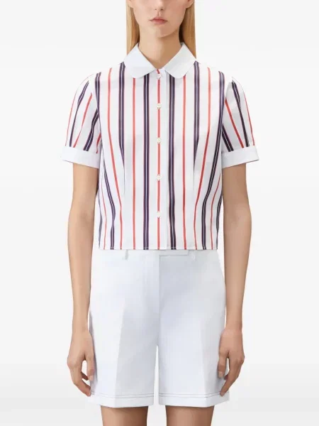 Cămașă Thom Browne cu dungi din poplin alb