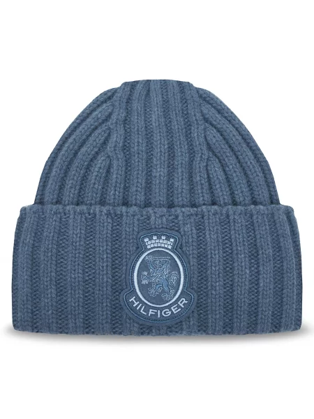 Tommy Hilfiger Căciulă Th Crest Fluffy albastru