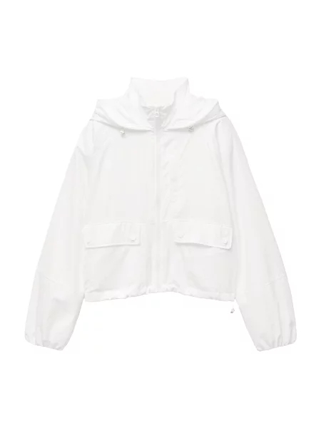 Pull&Bear Geacă de primăvară-toamnă alb