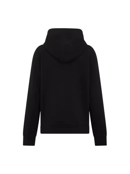 Bluza z kapturem Moncler z kapturem z logo czarna