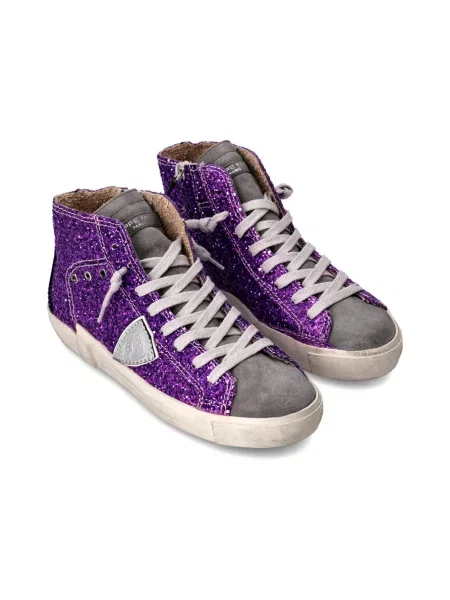 Buty do tenisa Philippe Model zamszowe do tenisa fioletowe