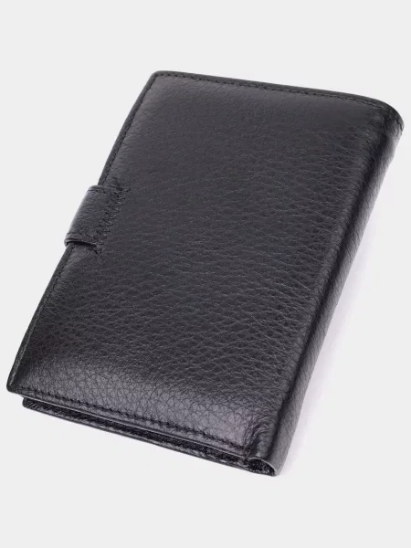 Кожаный кошелек St Leather Accessories черный