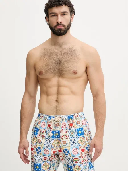 Saint Barth pantaloni scurți de baie bărbătești LIGHTING 70 albastru