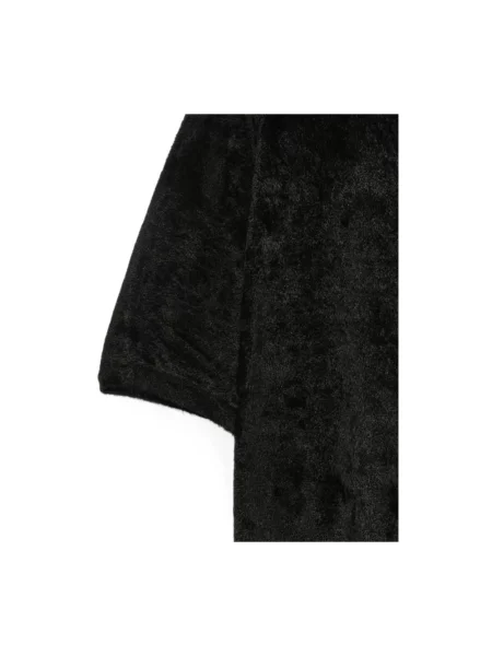 Lniany sweter z golfem Semicouture czarny