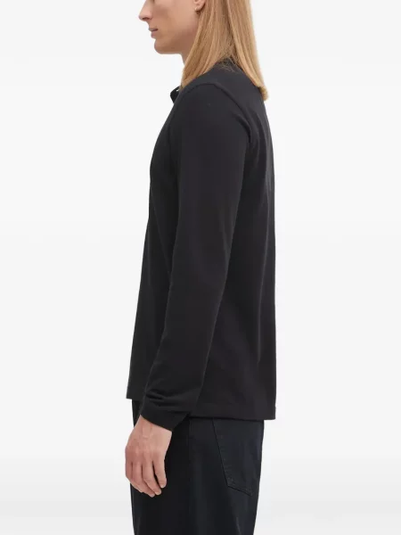 Μακρυμάνικο μακρύς polo Barbour μαύρο