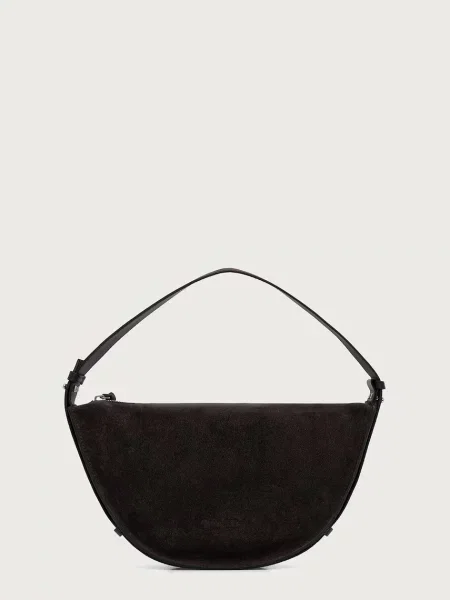 Marc O'Polo geantă crossbody pentru femei din piele întoarsă maro