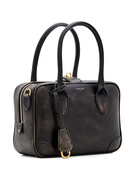 Geanta de piele Golden Goose din piele negru