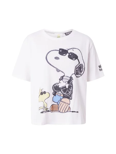 PRINCESS GOES HOLLYWOOD Majica Snoopy Biker plava / svijetložuta / crna bijela