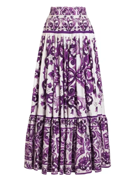 Fusta maxi Dolce & Gabbana cu imagine violet
