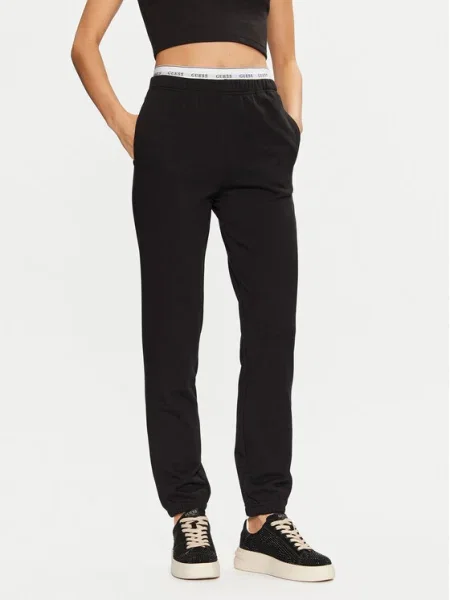 Guess Долнище анцуг черен