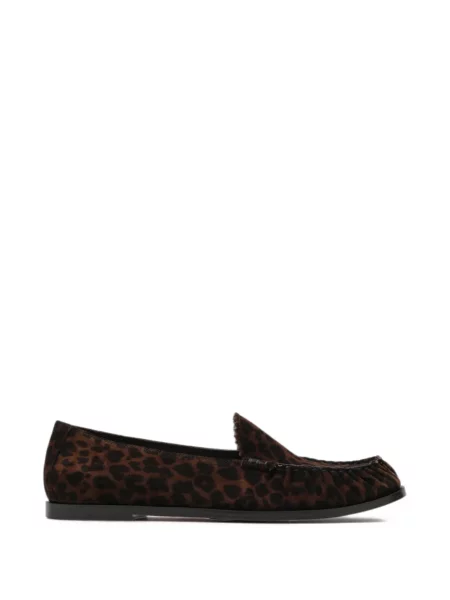 Pantofi loafer Aquazzura cu imagine cu model leopard maro