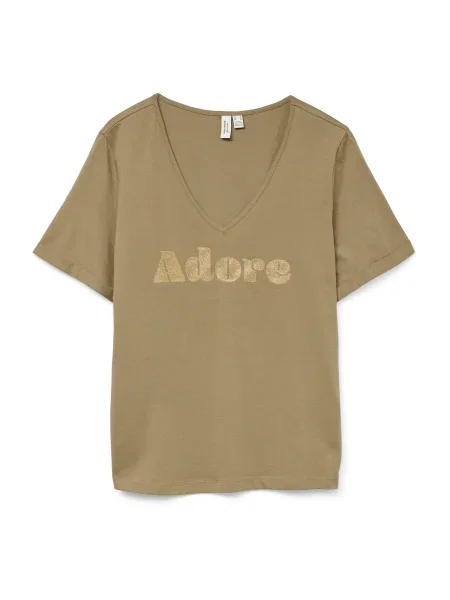 VERO MODA Tricou VMFADORA auriu / kaki