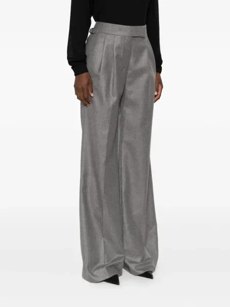 Pantaloni Tom Ford cu cataramă plisate gri