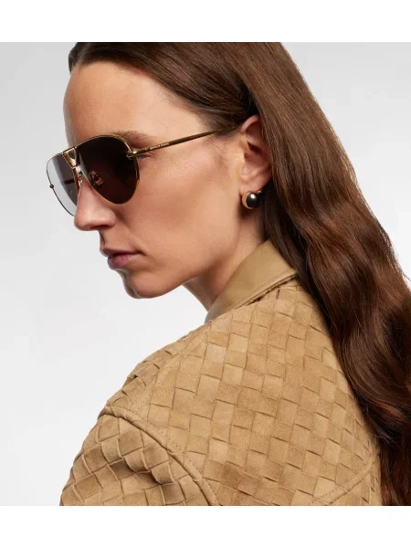 Ochelari de soare Bottega Veneta auriu