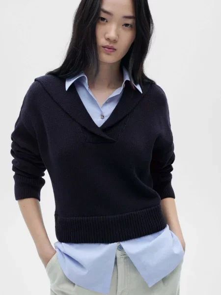 Джемпер MANGO темно-синій синій