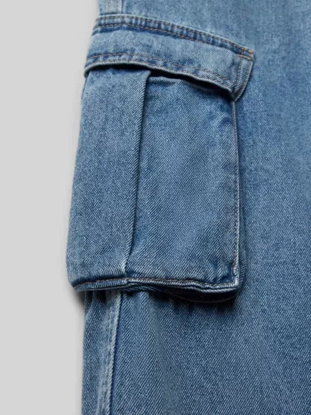 Jeansy cargo o kroju baggy fit z wpuszczanymi model ‘RYAN’ Name It niebieskie