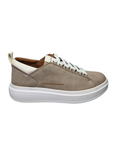 Sneakersy Alexander Smith skórzane szare