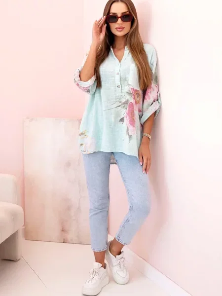 Bluza Kesi Włoski s cvetličnim vzorcem