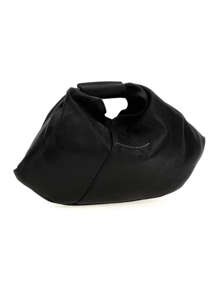 Maison Margiela torebka skórzana Japanese Draped Mini czarny