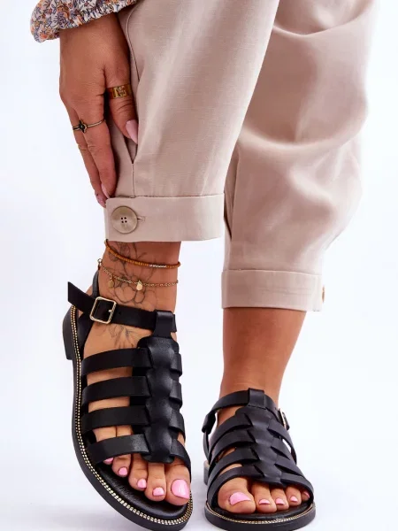 Kožené sandály Boto černé