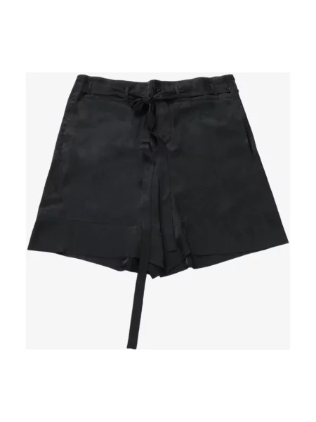 Lniane szorty Ann Demeulemeester czarne